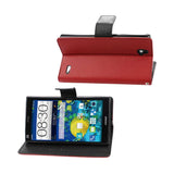 REIKO ZTE GRAND X MAX 3-IN-1 WALLET CASE IN RED