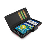 REIKO ZTE GRAND X MAX 3-IN-1 WALLET CASE IN RED