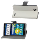 REIKO ZTE GRAND X MAX 3-IN-1 WALLET CASE IN WHITE