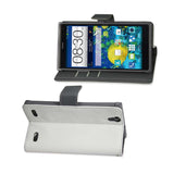 REIKO ZTE LEVER 3-IN-1 WALLET CASE IN WHITE