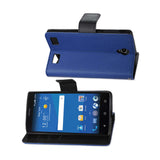 REIKO ZTE ZMAX 2 3-IN-1 WALLET CASE IN NAVY