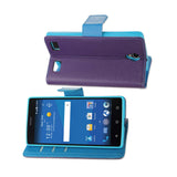 REIKO ZTE ZMAX 2 3-IN-1 WALLET CASE IN PURPLE