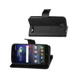 REIKO ZTE GRAND X3 3-IN-1 WALLET CASE IN BLACK