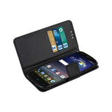 REIKO ZTE GRAND X3 3-IN-1 WALLET CASE IN BLACK
