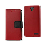 REIKO ZTE GRAND X3 3-IN-1 WALLET CASE IN RED