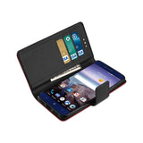 REIKO ZTE GRAND X MAX 2 3-IN-1 WALLET CASE IN RED