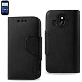 REIKO ZTE OVERTURE 3-IN-1 WALLET CASE IN BLACK