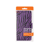 REIKO IPHONE 6 PLUS 3-IN-1 ANIMAL ZEBRA PRINT WALLET CASE IN PURPLE