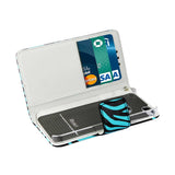REIKO IPHONE SE/ 5S/ 5 3-IN-1 ANIMAL ZEBRA PRINT WALLET CASE IN BLUE
