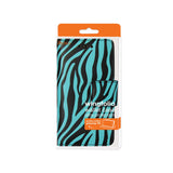 REIKO IPHONE SE/ 5S/ 5 3-IN-1 ANIMAL ZEBRA PRINT WALLET CASE IN BLUE