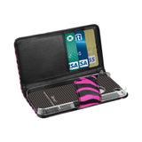 REIKO IPHONE SE/ 5S/ 5 3-IN-1 ANIMAL ZEBRA PRINT WALLET CASE IN HOT PINK