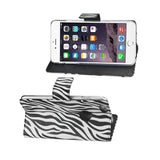 REIKO IPHONE 6 3-IN-1 ANIMAL ZEBRA PRINT WALLET CASE IN BLACK