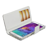 REIKO SAMSUNG GALAXY NOTE 4 3-IN-1 ANIMAL LEOPARD PRINT WALLET CASE IN SILVER