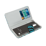 REIKO SAMSUNG GALAXY NOTE 4 3-IN-1 ANIMAL ZEBRA PRINT WALLET CASE IN BLUE