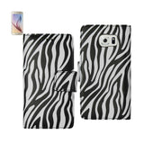 REIKO SAMSUNG GALAXY S6 EDGE 3-IN-1 ANIMAL ZEBRA PRINT WALLET CASE IN BLACK
