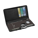 REIKO SAMSUNG GALAXY S6 EDGE 3-IN-1 ANIMAL ZEBRA PRINT WALLET CASE IN BLACK
