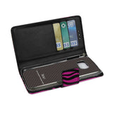 REIKO SAMSUNG GALAXY S6 EDGE 3-IN-1 ANIMAL ZEBRA PRINT WALLET CASE IN HOT PINK