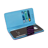REIKO SAMSUNG GALAXY S6 EDGE 3-IN-1 ANIMAL ZEBRA PRINT WALLET CASE IN PURPLE