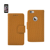 REIKO IPHONE 6 PLUS BRAIDED WALLET CASE IN YELLOW