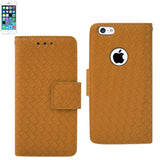 REIKO IPHONE SE/ 5S/ 5 BRAIDED WALLET CASE IN YELLOW