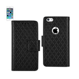 REIKO IPHONE SE/ 5S/ 5 RHOMBUS WALLET CASE IN BLACK