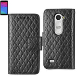 REIKO LG LEON RHOMBUS WALLET CASE IN BLACK