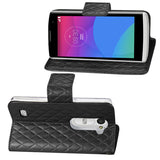 REIKO LG LEON RHOMBUS WALLET CASE IN BLACK