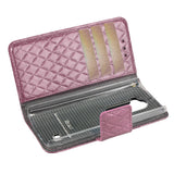 REIKO LG LEON RHOMBUS WALLET CASE IN HOT PINK