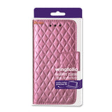 REIKO LG LEON RHOMBUS WALLET CASE IN HOT PINK