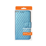 REIKO SAMSUNG GALAXY S6 EDGE PLUS RHOMBUS WALLET CASE IN BLUE
