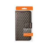 REIKO SAMSUNG GALAXY S6 EDGE PLUS RHOMBUS WALLET CASE IN BROWN