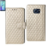 REIKO SAMSUNG GALAXY S6 EDGE PLUS RHOMBUS WALLET CASE IN CHAMPAGNE