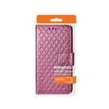 REIKO SAMSUNG GALAXY S6 EDGE PLUS RHOMBUS WALLET CASE IN HOT PINK
