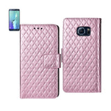 REIKO SAMSUNG GALAXY S6 EDGE PLUS RHOMBUS WALLET CASE IN PINK