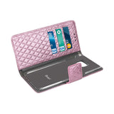 REIKO SAMSUNG GALAXY S6 EDGE PLUS RHOMBUS WALLET CASE IN PINK