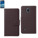 REIKO SAMSUNG GALAXY NOTE EDGE BRAIDED WALLET CASE IN BROWN