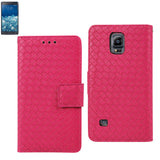 REIKO SAMSUNG GALAXY NOTE EDGE BRAIDED WALLET CASE IN HOT PINK