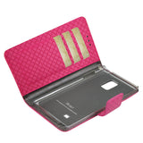 REIKO SAMSUNG GALAXY NOTE EDGE BRAIDED WALLET CASE IN HOT PINK