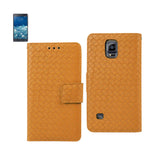 REIKO SAMSUNG GALAXY NOTE EDGE BRAIDED WALLET CASE IN YELLOW