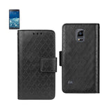 REIKO SAMSUNG GALAXY NOTE EDGE RHOMBUS WALLET CASE IN BLACK