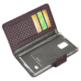 REIKO SAMSUNG GALAXY NOTE 4 BRAIDED WALLET CASE IN BROWN