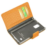 REIKO SAMSUNG GALAXY NOTE 4 BRAIDED WALLET CASE IN YELLOW