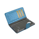 REIKO SAMSUNG GALAXY NOTE 4 RHOMBUS WALLET CASE IN BLUE