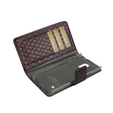 REIKO SAMSUNG GALAXY NOTE 4 RHOMBUS WALLET CASE IN BROWN