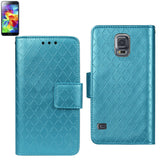 REIKO SAMSUNG GALAXY S5 RHOMBUS WALLET CASE IN BLUE