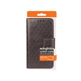 REIKO SAMSUNG GALAXY S5 RHOMBUS WALLET CASE IN BROWN