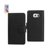 REIKO SAMSUNG GALAXY S6 BRAIDED WALLET CASE IN BLACK