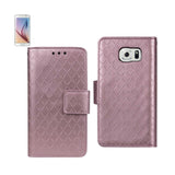 REIKO SAMSUNG GALAXY S6 RHOMBUS WALLET CASE IN PINK