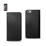 REIKO IPHONE 6 PLUS FLIP FOLIO CASE WITH CARD HOLDER IN BLACK
