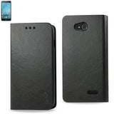 REIKO LG L90 FLIP FOLIO CASE WITH CARD HOLDER IN GRAY